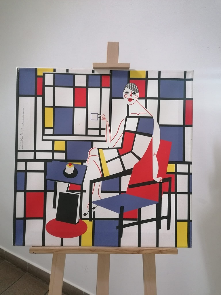 Praca autorstwa Katarzyny Boguckiej inspirowany twórczością Pieta Mondriana